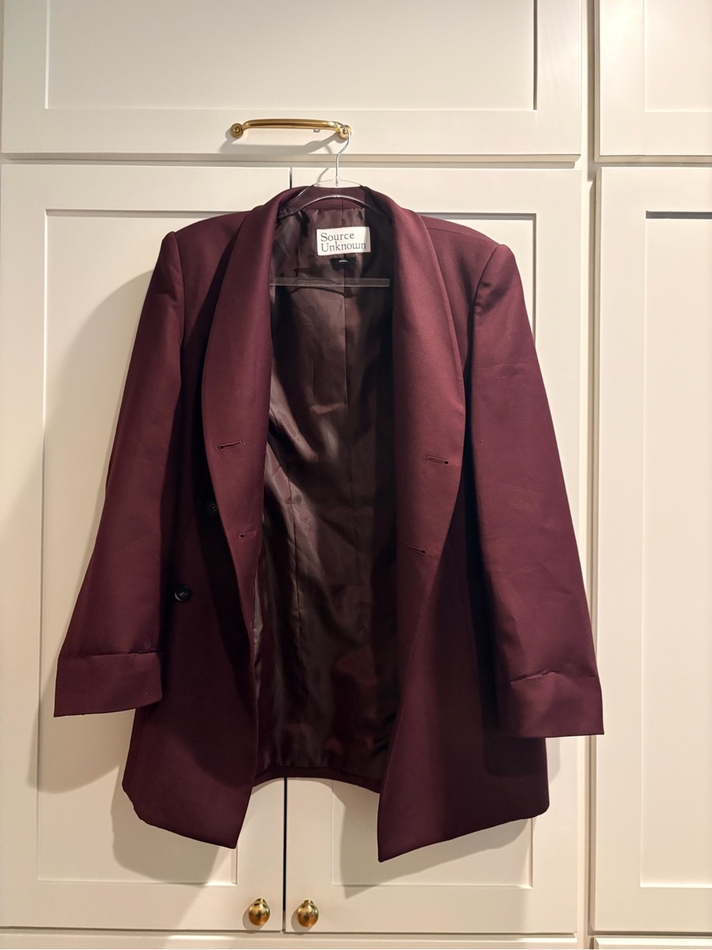 Source Unknown Women's Maroon Blazer